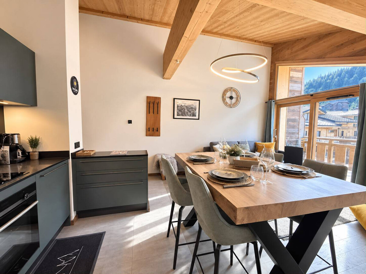 Appartement 4 pers. aux Gets, balcon et poutres apparentes - Photo 9