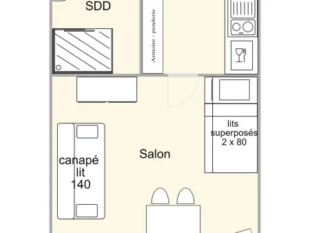 Studio aux Saisies, 4 personnes, accès pistes à pied : photo 3