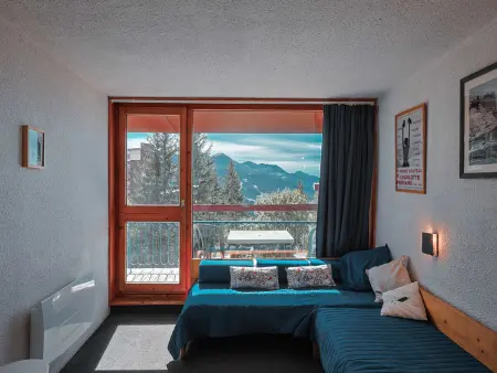 Location appartement à Les Arcs 1800, Appartement 2 pièces 6 personnes proche des pistes, des commerces, de la garderie et de lESF au centre de la station dArc 1800 dans le village des Villards