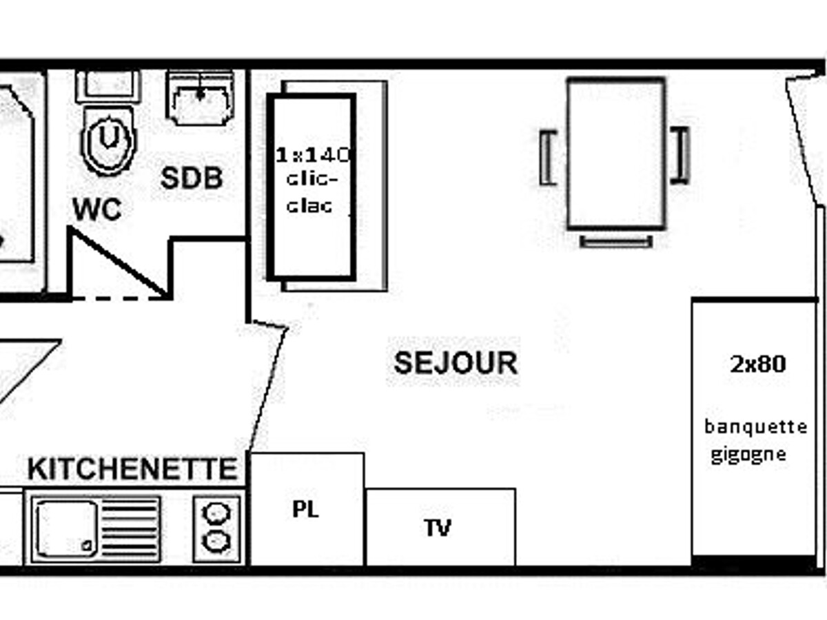 Studio 4 pers. aux Saisies, vue Bisanne, parking - Photo 3