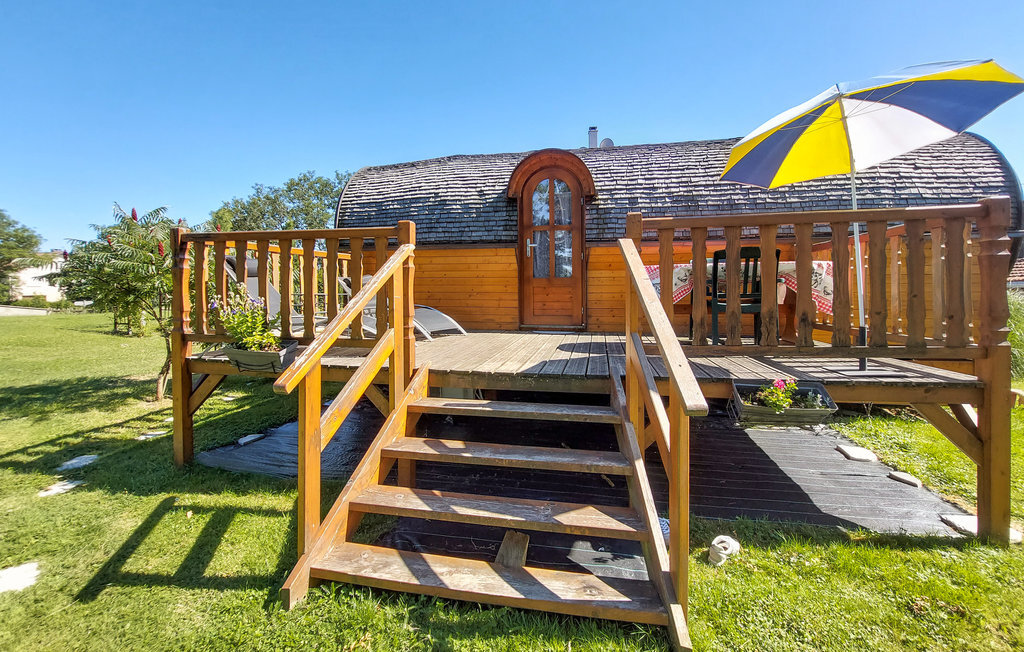 Mobil-home en bois pour 2, terrasse et piscine commune - Photo 1