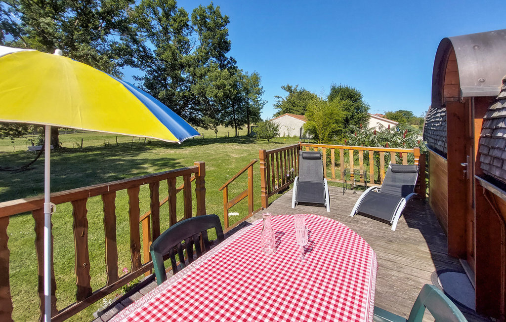 Mobil-home en bois pour 2, terrasse et piscine commune - Photo 2