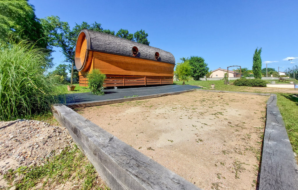Mobil-home en bois pour 2, terrasse et piscine commune - Photo 16