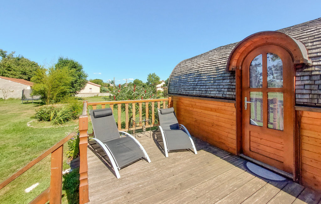 Mobil-home en bois pour 2, terrasse et piscine commune - Photo 17