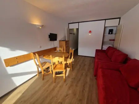 Location appartement à La Plagne, Studio lumineux avec balcon, pieds des pistes, 4 personnes