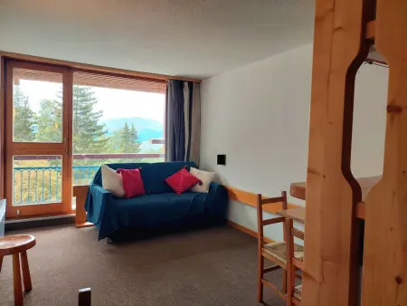 Location appartement à Les Arcs 1800, Studio lumineux au centre avec balcon, proche des pistes, Wifi gratuit