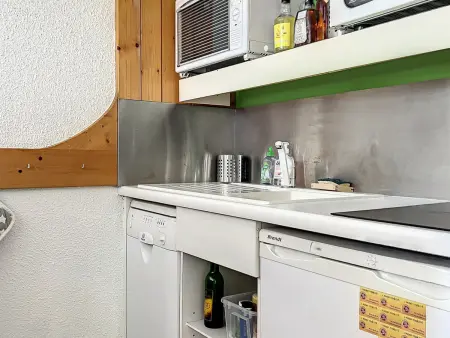 Studio cabine 5 pers. aux Arcs 1800, balcon Sud-Ouest : photo 6