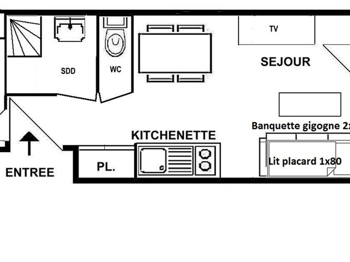 Studio cabine 5 pers aux Saisies, balcon sud - Photo 3