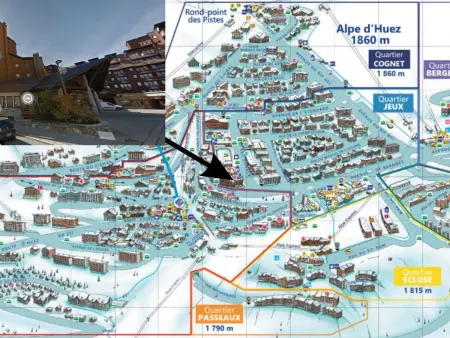 Appartement centre Alpe d'Huez, 2 chambres, vue sur l'Oisans : photo 16