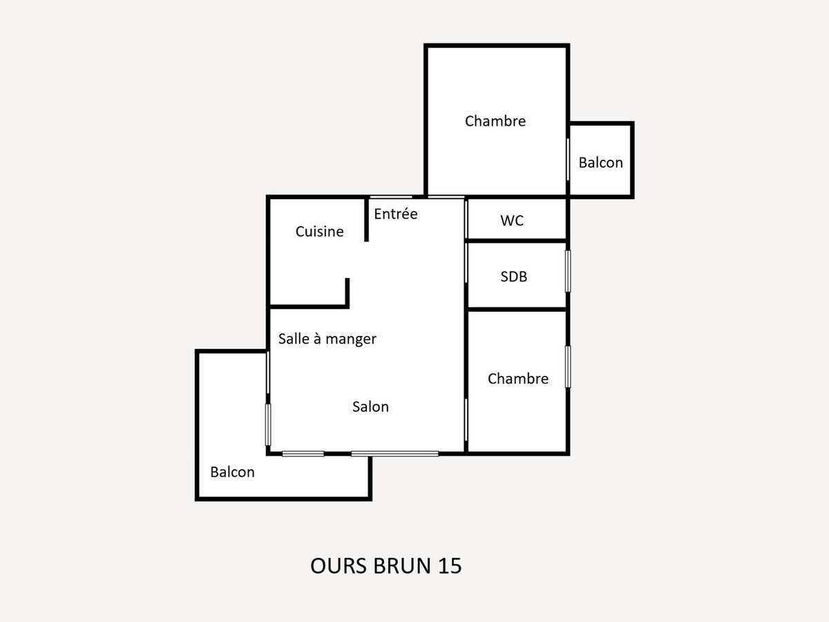 Appartement Ours Brun, 6 pers., balcon sud à La Clusaz - Photo 10