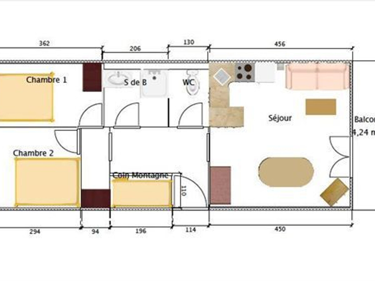 Appartement 6 pers. à Valloire, 2 balcons et équipé - Photo 13