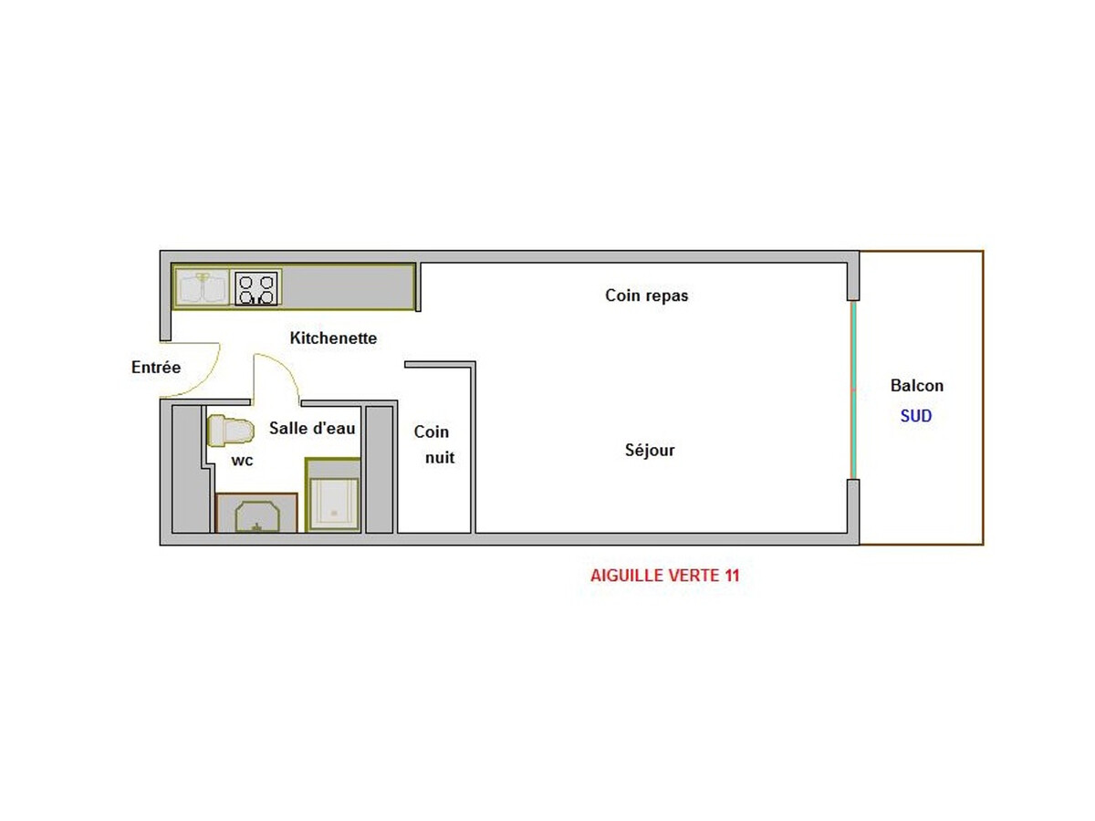 Studio Aiguille Verte, 27 m², vue montagne à La Clusaz - Photo 13