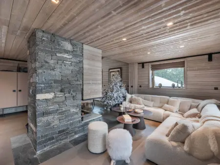 Location chalet à Megève, Luxueux chalet 6 chambres avec jacuzzi et home-cinéma à Megève, proche centre