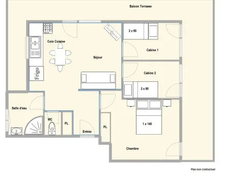 Appartement 6 pers. à 300m des pistes - Crest-Voland : photo 3