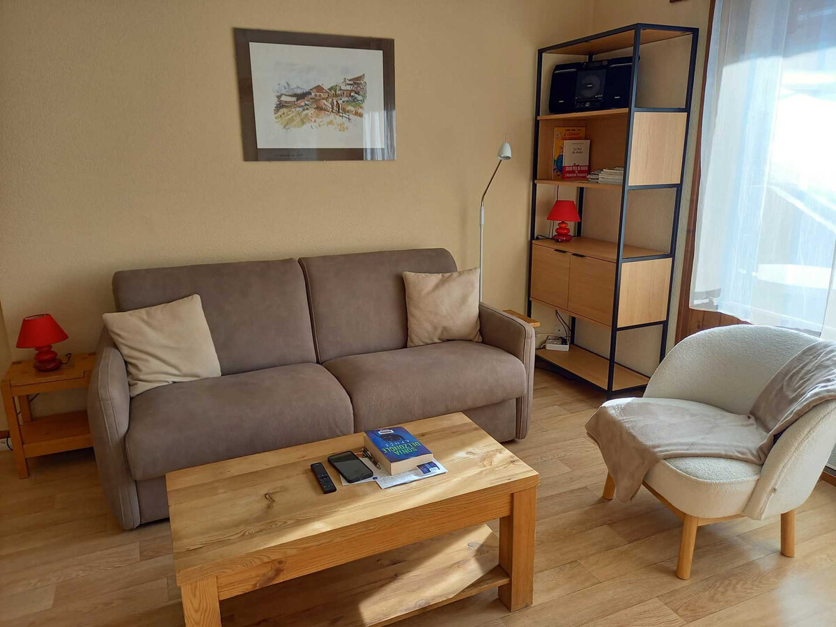 Studio cabine 4 pers. avec balcon sud à La Clusaz - Photo 1