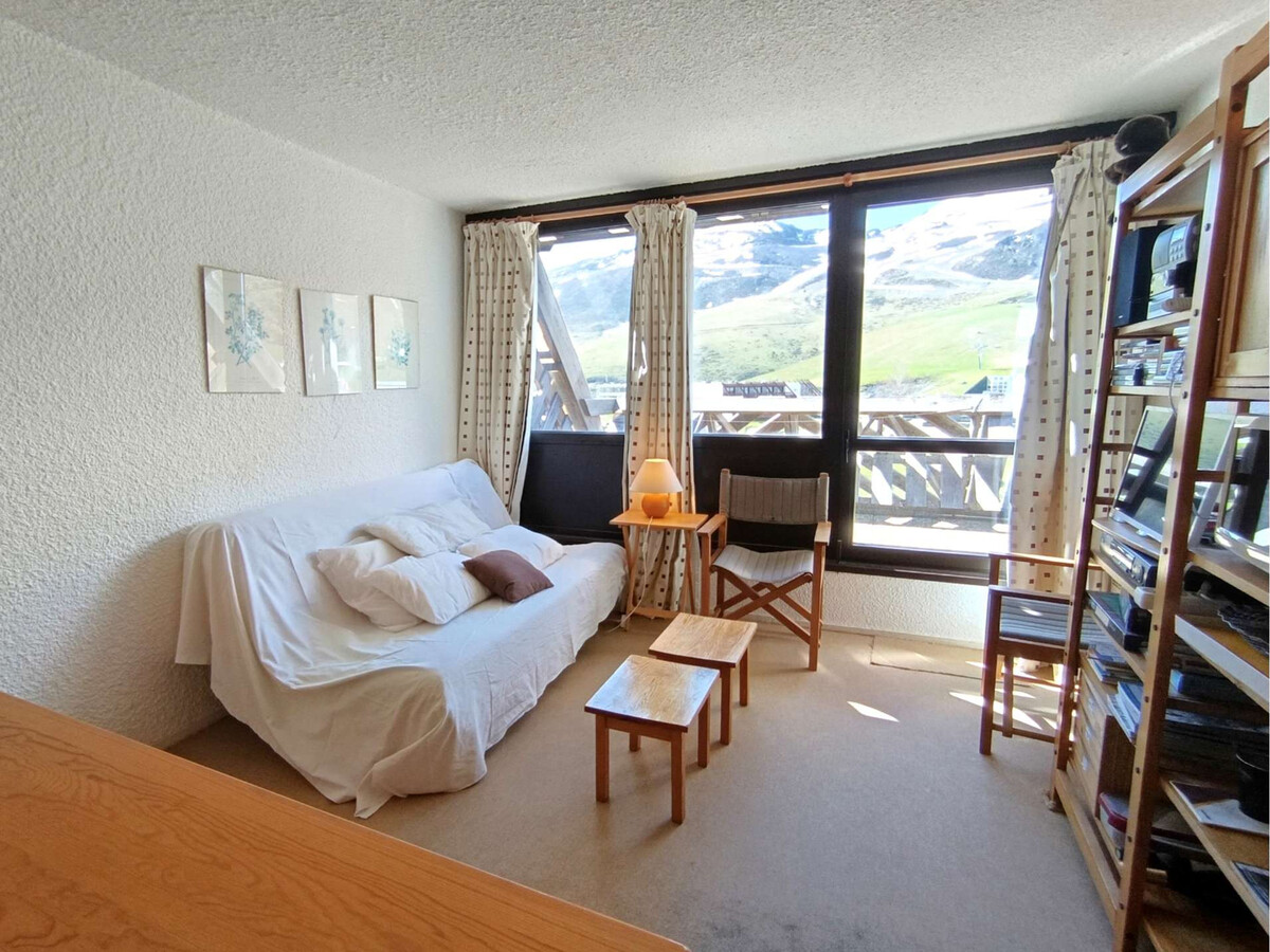 Studio cabine 6 pers, balcon sud et vue pistes à Piau-Engaly - Photo 1
