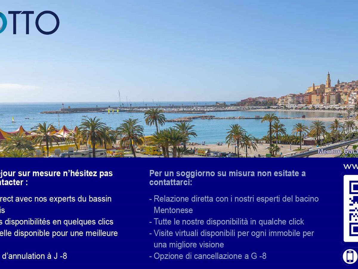 Studio climatisé rénové 30m² à Menton, proche mer - Photo 13