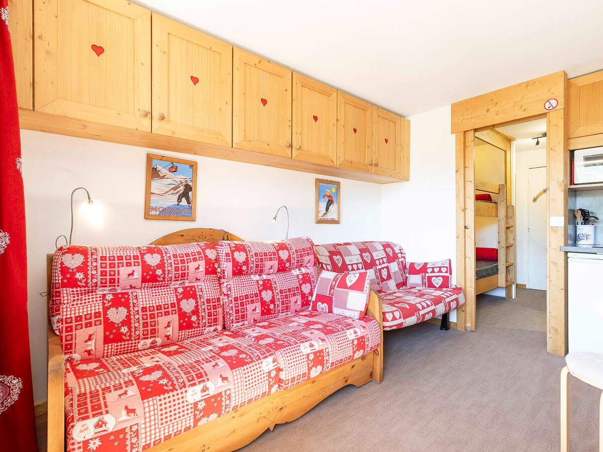 Studio 4 pers. Avoriaz, balcon sud-est, vue pistes - Photo 4