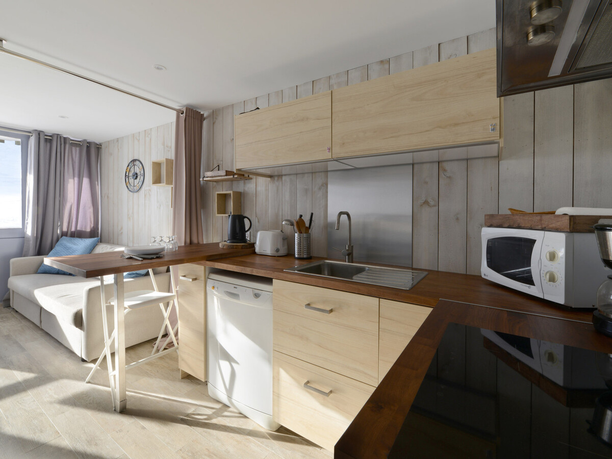 Studio rénové 26m² balcon sud, skis aux pieds à Plagne Aime - Photo 2