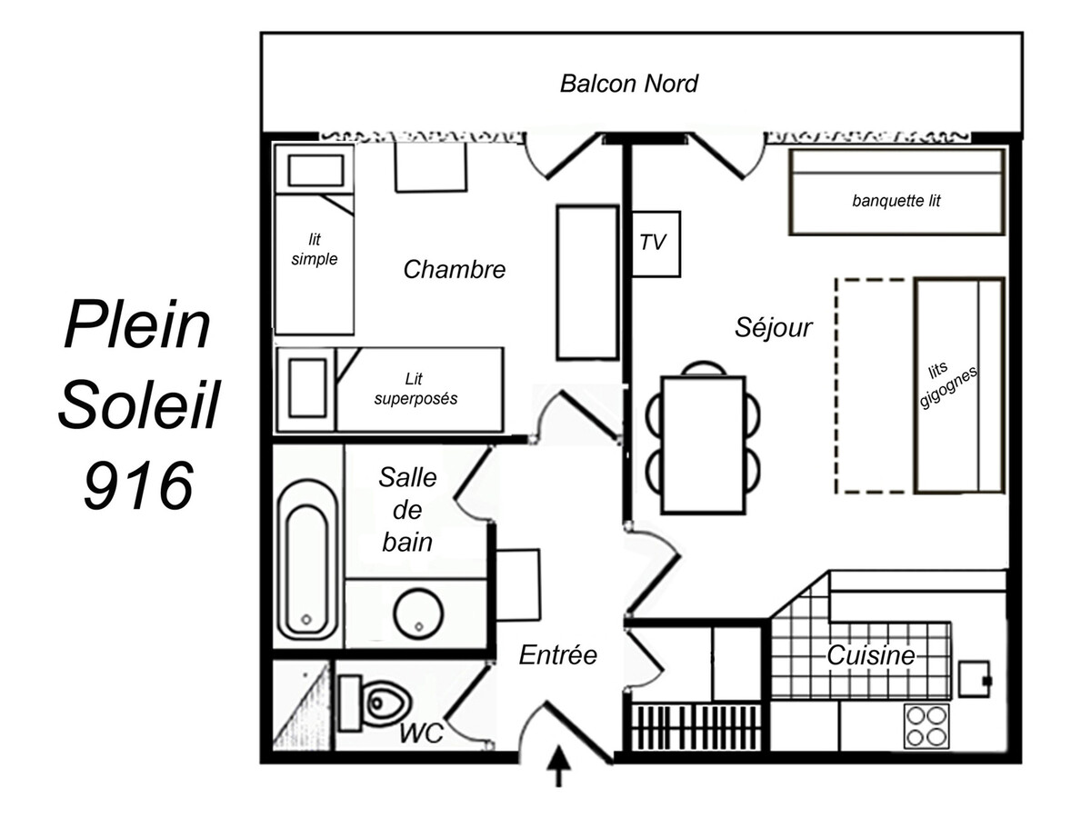 Appart 2 pièces 5 pers à Méribel, balcon, 40m² - Photo 10