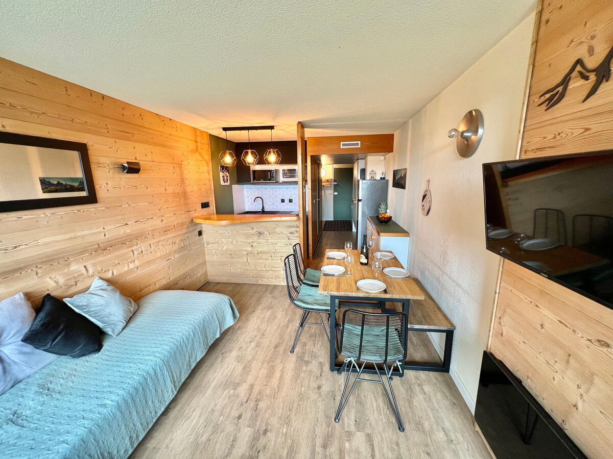 Studio 31m² rénové 5 pers, vue Mont-Blanc, ski aux pieds - Photo 1