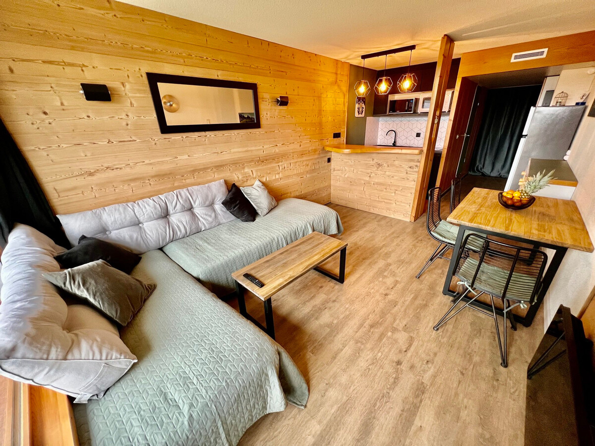 Studio 31m² rénové 5 pers, vue Mont-Blanc, ski aux pieds - Photo 2