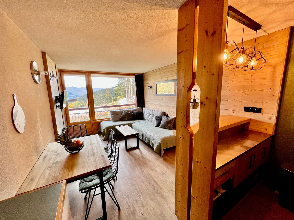Studio 31m² rénové 5 pers, vue Mont-Blanc, ski aux pieds - Photo 3