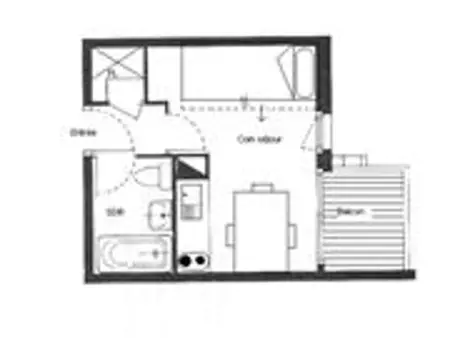 Studio cosy 2 pers. aux Menuires, balcon Est et pistes à 500 m : photo 9