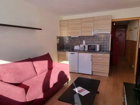 Location appartement à Plagne Aime 2000, Studio confortable au pied des pistes pour 4 personnes