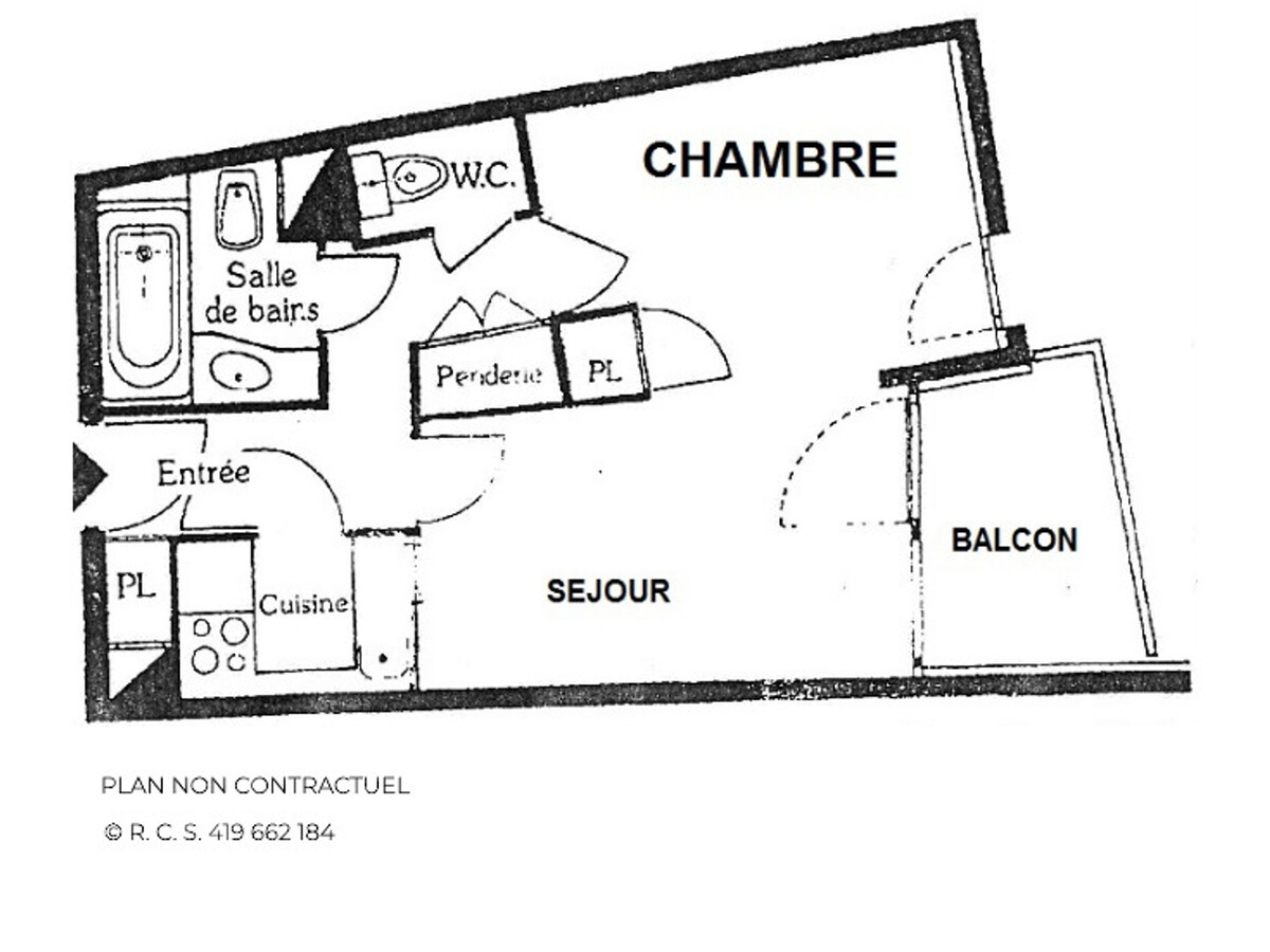 Studio 4 pers. 28m² balcon sud, Reberty 1850 - Photo 8