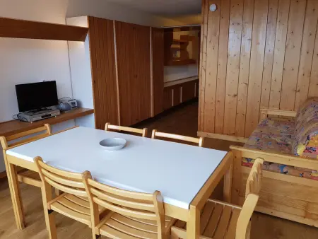 Location appartement à Les Arcs 1600, Studio fonctionnel pour 5 pers., terrasse sud et vue vallée aux Arcs 1600