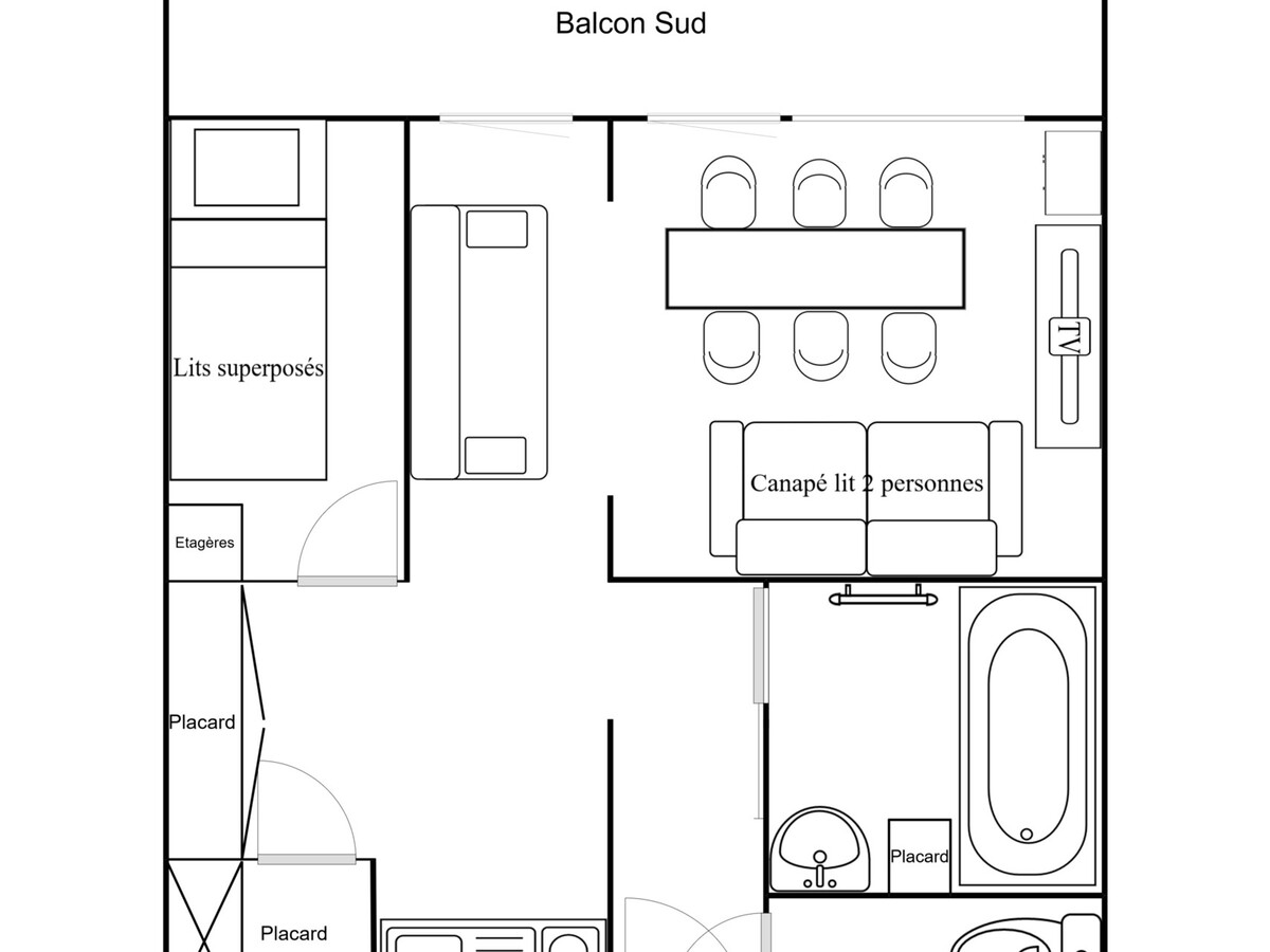 Studio cabine 4 pers. Méribel - Balcon sud, skis aux pieds - Photo 10