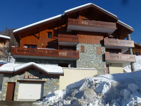 Appart 4 pièces 8 pers, balcon Sud, vue pistes, parking : photo 15