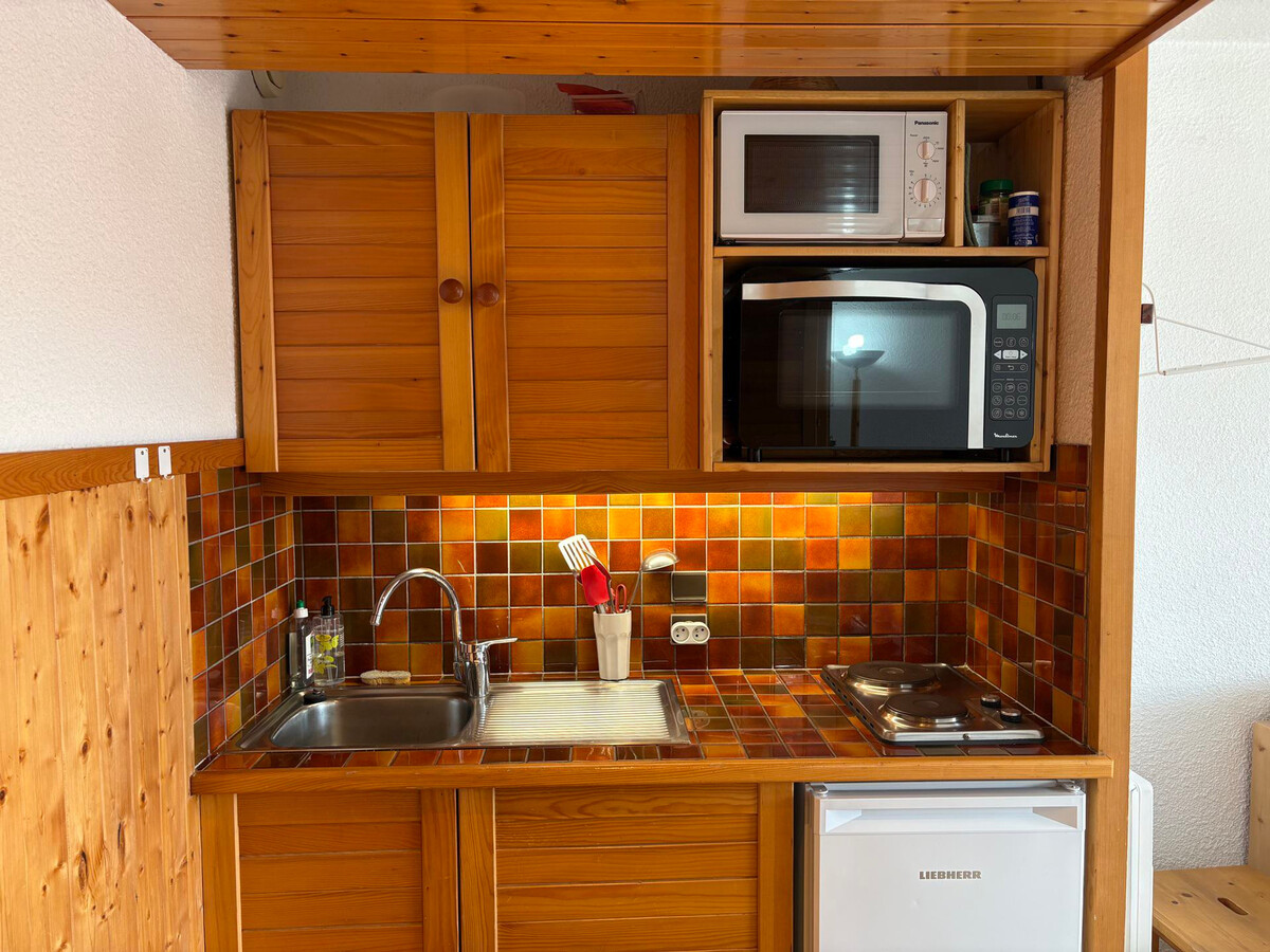 Studio cabine 4 pers. Les Saisies, balcon sud vue pistes - Photo 7