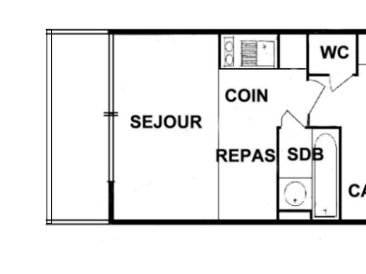 Studio cabine rénové 4 pers., balcon sud, garage inclus - Photo 4