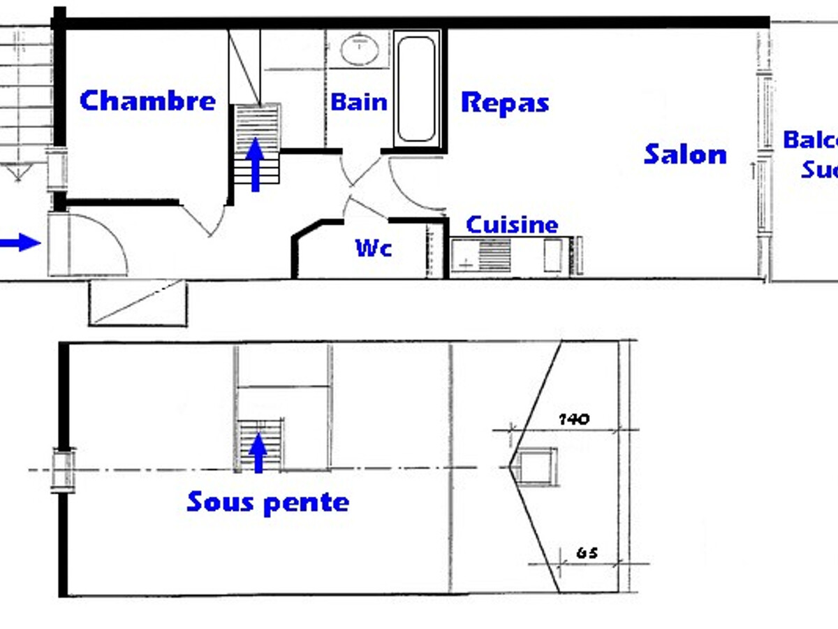 Appartement 6 pers aux Saisies, balcon sud vue pistes - Photo 4