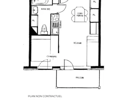 Appartement 4 pers, balcon sud-ouest, casier skis : photo 8