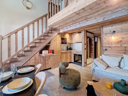 Location appartement à Saint Martin de Belleville, Duplex lumineux au pied des pistes avec balcon, 6 personnes