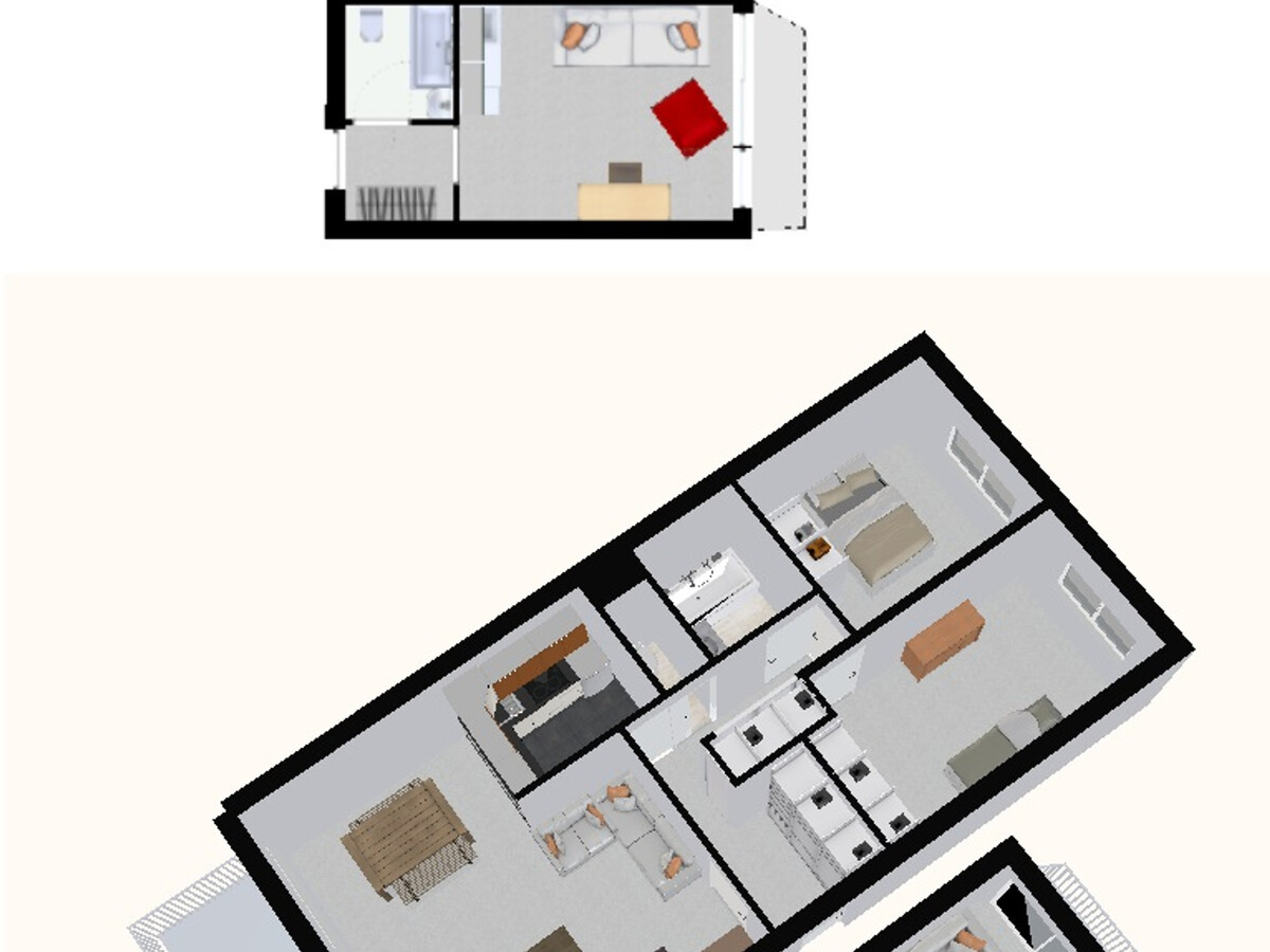 Appartement 3 pièces + studio, balcon sud, 7 personnes - Photo 16