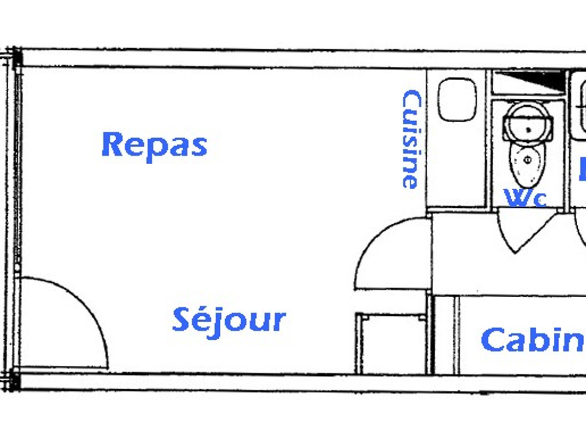 Studio cabine 4 pers. avec garage fermé aux Saisies - Photo 4