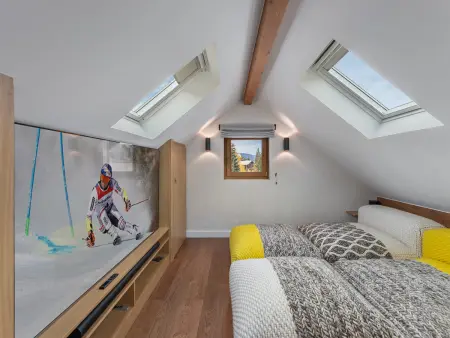 Chalet moderne et spacieux à Megève, 5 chambres, jacuzzi, salle TV, proche centre et remontée mécanique - Photo 15