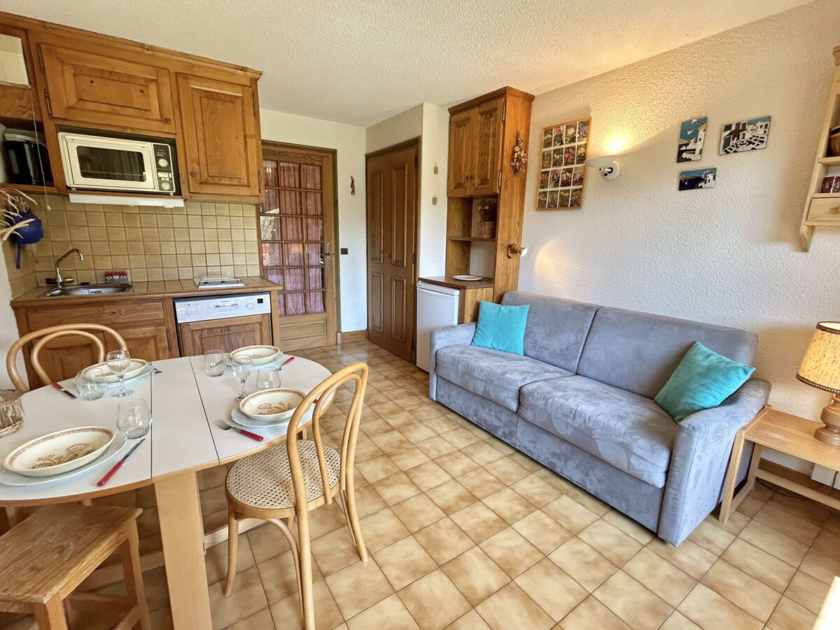 Studio alcôve 4 pers, jardin et parking à Megève - Photo 2