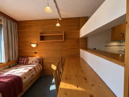 Appartement skis aux pieds à Belle Plagne, balcon vue pistes : photo 4