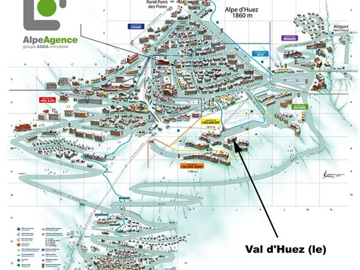 Studio 4 pers Alpe d'Huez, balcon et placard skis - Photo 13