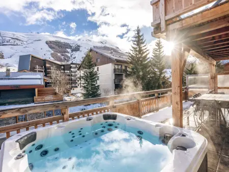 T4 110m² aux Deux Alpes : 2 terrasses et jacuzzi : photo 13