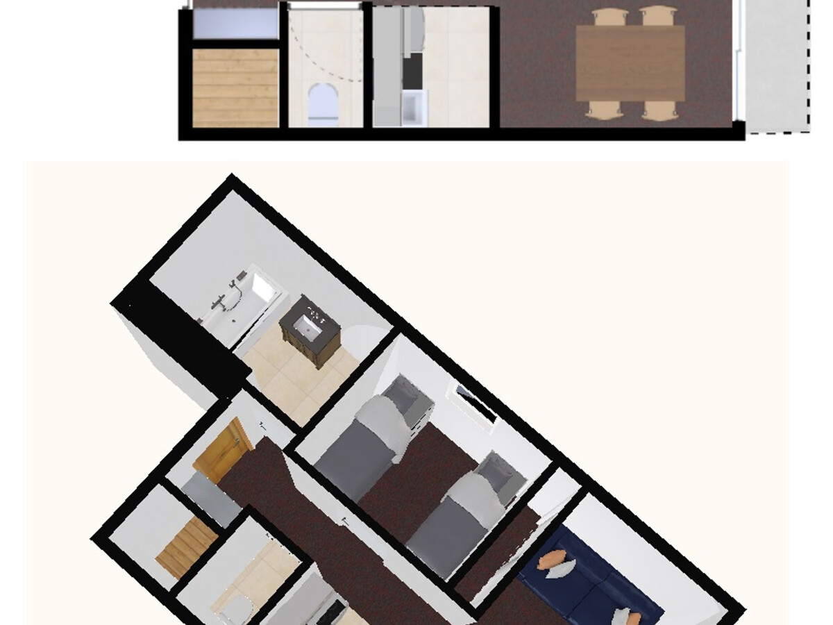 Studio cabine 34m² pour 4 à Val-d'Isère, lits faits - Photo 10