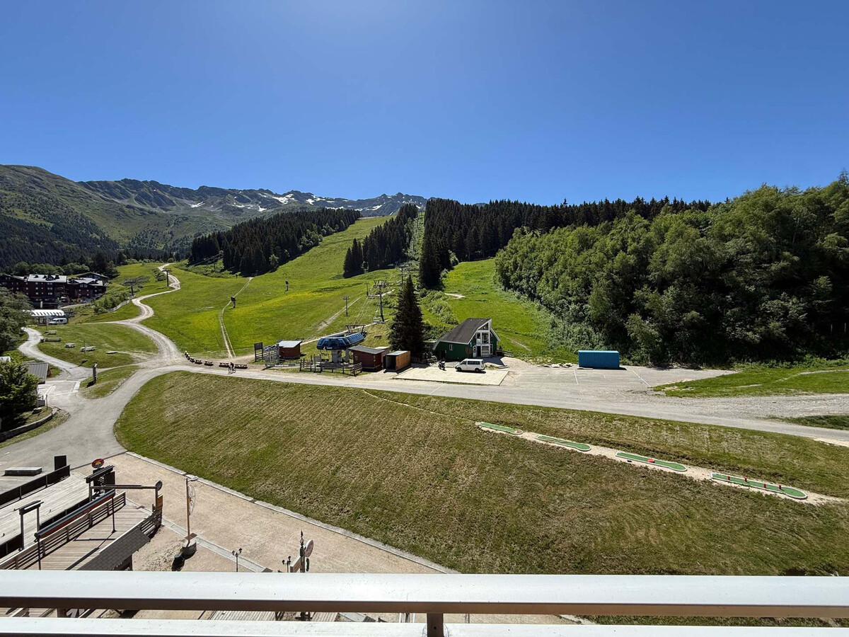 Studio cabine 24m² aux Adrets-Prapoutel, balcon vue piste - Photo 9