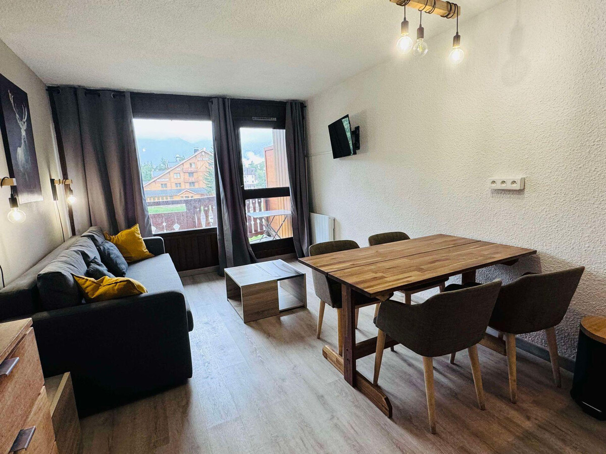 Studio 27 m² aux Deux Alpes, balcon sud vue pistes - Photo 4