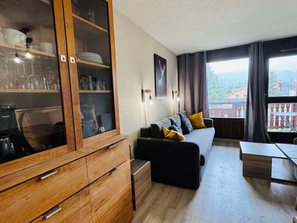 Studio 27 m² aux Deux Alpes, balcon sud vue pistes - Photo 5
