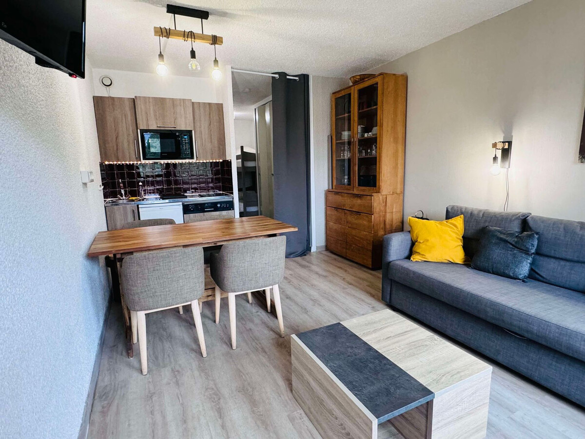 Studio 27 m² aux Deux Alpes, balcon sud vue pistes - Photo 6
